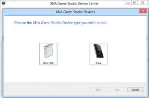 Logiciel XNA Game Device