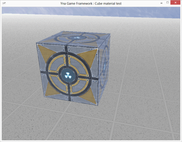 Le cube a 2 textures dont une qui est utilisée pour le reflet