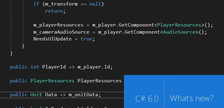 Ecrire du beau code en C# 6 avec .Net 4.6 sur Unity